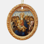Botticelli Madonna with Child 8 Angels and Lilies Keramik Ornament (Links)