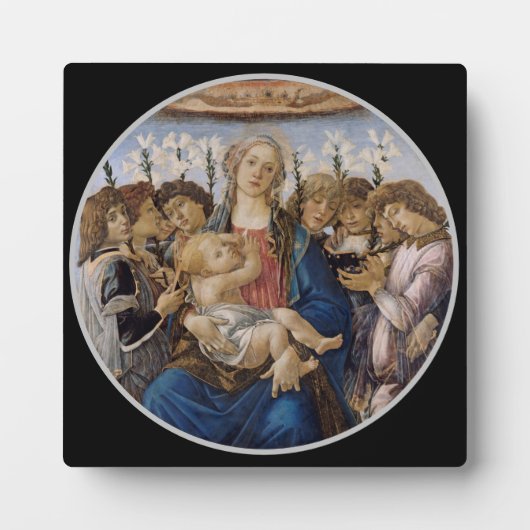 Botticelli Mary Jesus und singen Engel Fotoplatte (Vorderseite)