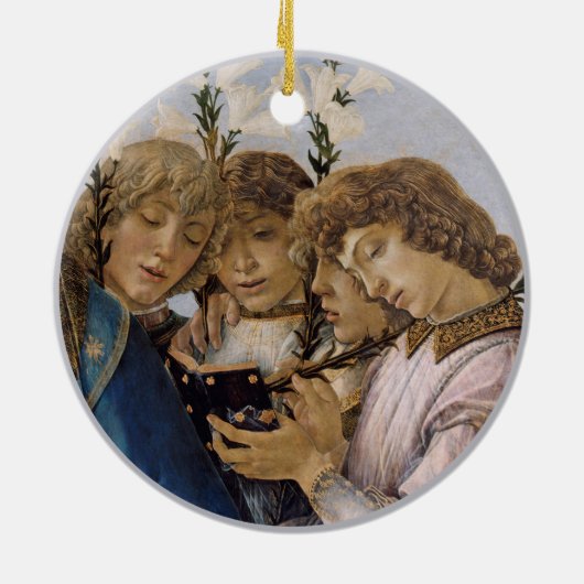 Botticelli Mary Jesus und singen Engel Keramik Ornament (Hinten)