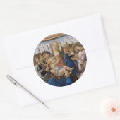 Botticelli Mary Jesus und singen Engel Runder Aufkleber (Umschlag)