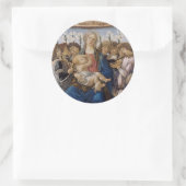Botticelli Mary Jesus und singen Engel Runder Aufkleber (Tasche)
