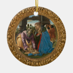 Botticelli Nativi Jungfrau Mary Child Saint Joseph Keramik Ornament
