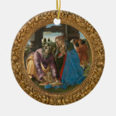 Botticelli Nativity Virgin Mary Child Saint Joseph Keramik Ornament (Vorne)