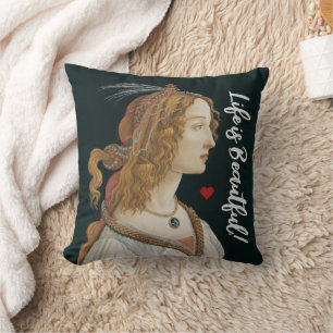 Botticelli Nymph Portrait Malerei Art Kissen