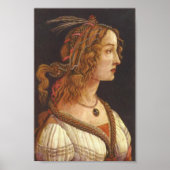 Botticelli-Portrait des jungen Simonetta Vespucci Poster (Vorne)