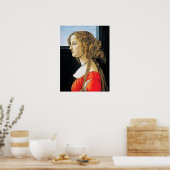 Botticelli Portrait einer jungen Frau Poster (Küche)