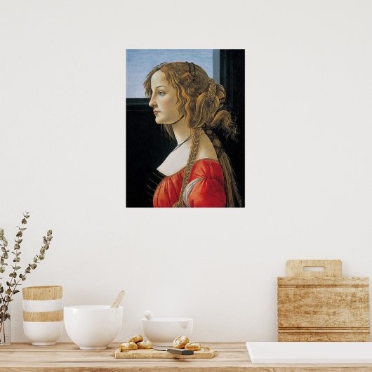Botticelli Portrait von Simonetta Vespucci Poster (Küche)