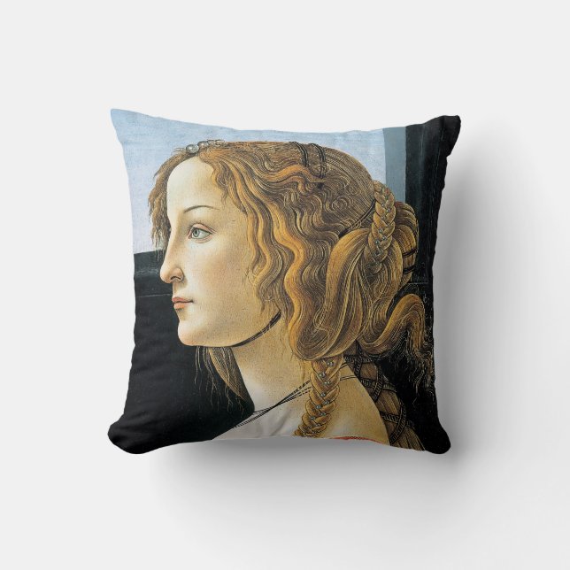 Botticelli Porträt eines junge Kissen (Vorderseite)
