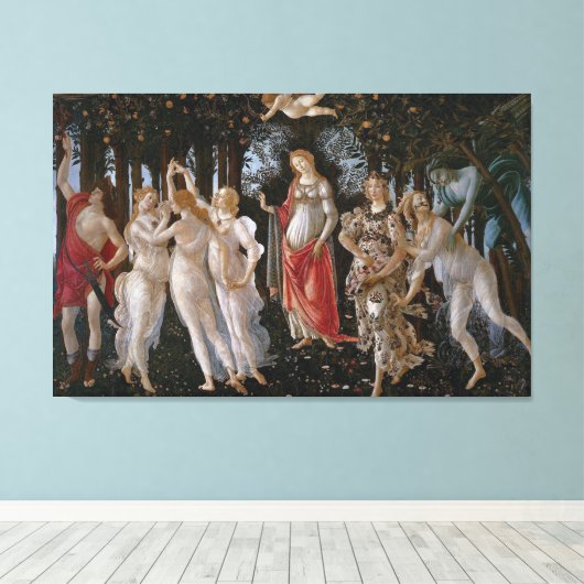 Botticelli primavera Der Frühling Leinwanddruck (Insitu (Holzboden))