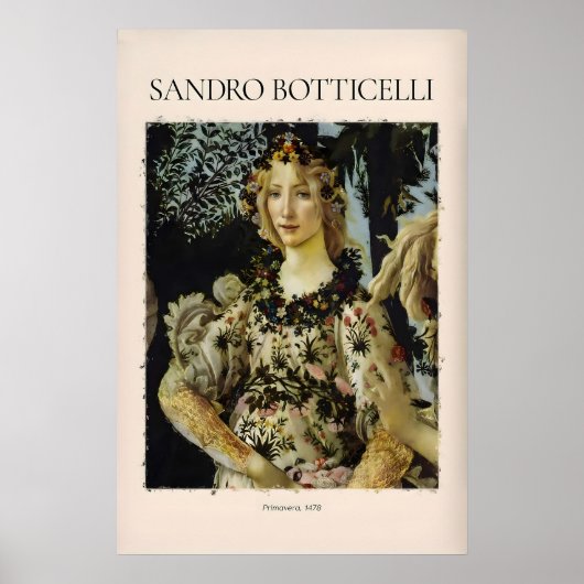 Botticelli Primavera Detail Flora Kunstprint Poster (Vorne)