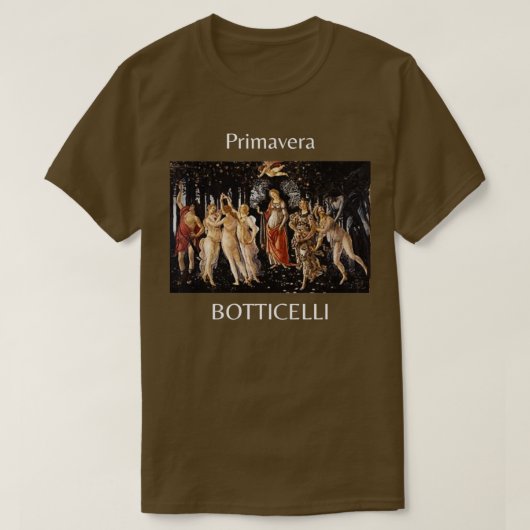 Botticelli Primavera Italian Painting Art T-Shirt (Design vorne)