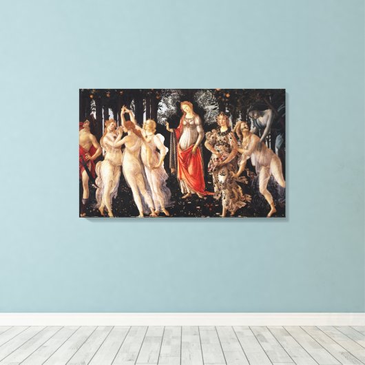 Botticelli Primavera Leinwanddruck (Insitu (Holzboden))