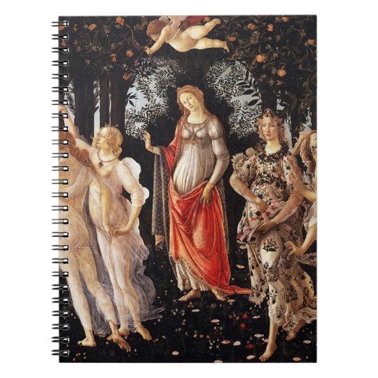Botticelli Primavera-Notebook Notizblock (Vorderseite)