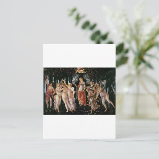 Botticelli-primavera Postkarte (Stehend Vorderseite)