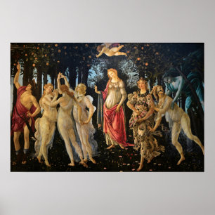 Botticelli Primavera Renaissance Florale Göttin Poster