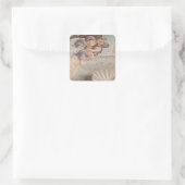 Botticelli Renaissance-Malerei Quadratischer Aufkleber (Tasche)