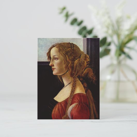 Botticelli, Sandro Portr?t der Simonetta Vespucci Postkarte (Stehend Vorderseite)