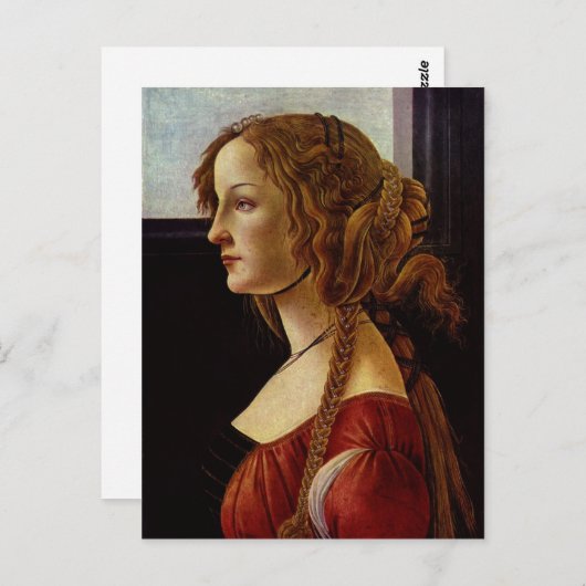 Botticelli, Sandro Portr?t der Simonetta Vespucci Postkarte (Vorne/Hinten)