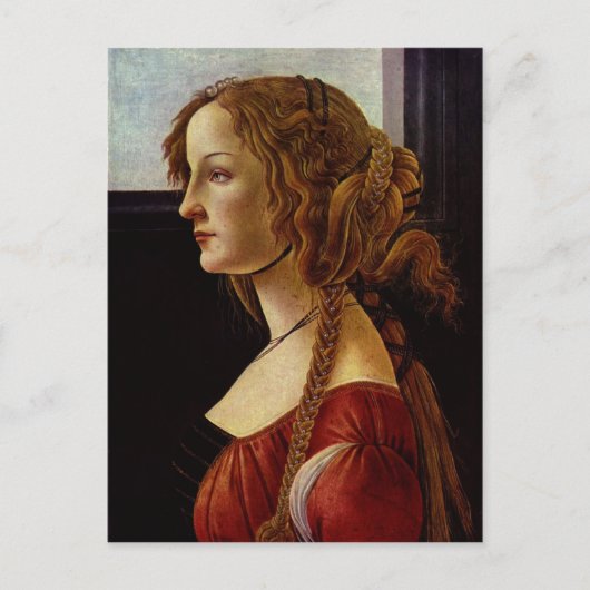 Botticelli, Sandro Portr?t der Simonetta Vespucci Postkarte (Vorderseite)