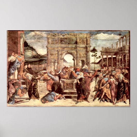 Botticelli-Sixtinische Kapelle zur Bestrafung der  Poster (Vorne)