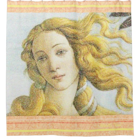 Botticelli Venus Gesichtskunst Duschvorhang (Vorderseite)