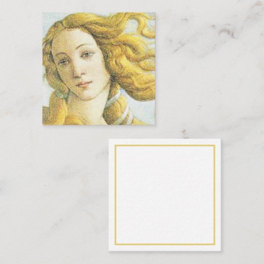 Botticelli Venus Telefonnummerkarte (Vorne/Hinten)