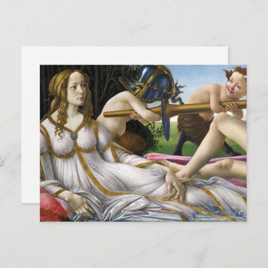 Botticelli Venus und Mars Postkarte (Vorne/Hinten)