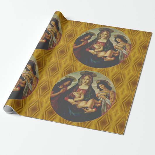 Botticelli's Madonna and Child Wrapping Paper Geschenkpapier (Ungerollt)