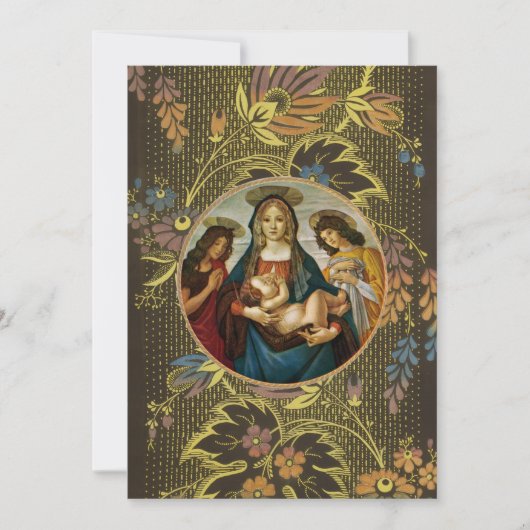Botticellis Madonna mit Kind Einladung (Vorderseite)