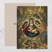 Botticellis Madonna mit Kind Einladung (Vorne/Hinten)