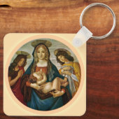 Botticellis Madonna mit Kind Schlüsselanhänger (Rückseite)