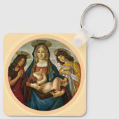 Botticellis Madonna mit Kind Schlüsselanhänger (Rückseite)