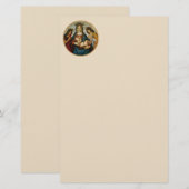 Botticellis Madonna und Kind Briefpapier (Vorne/Hinten)