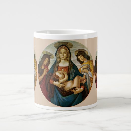 Botticellis Madonna und Kind Jumbo-Tasse (Vorderseite)