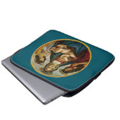 Botticellis Madonna und Kind Laptopschutzhülle (Vorne Knopf)