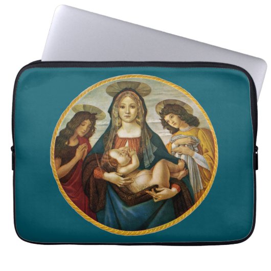 Botticellis Madonna und Kind Laptopschutzhülle (Vorderseite)