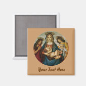 Botticellis Madonna und Kind Magnet (Vorderseite/Rückseite)