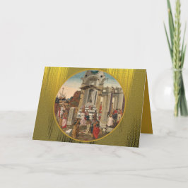 Botticinis Bewunderung des Magi Holiday Feiertagskarte