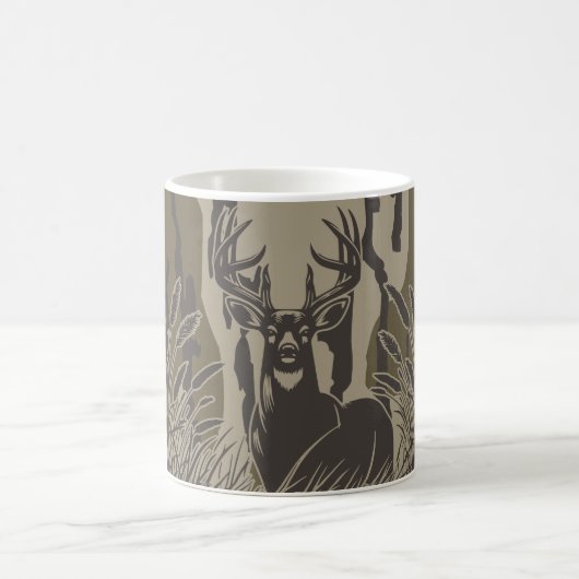 Bottland-Camouflage Weiße Hirsche Buck Jagd Camouf Kaffeetasse (Mittel)
