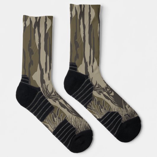 Bottland-Camouflage Weiße Hirsche Buck Jagd Camouf Socken (Rechts)