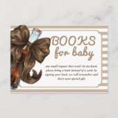 Bottle Bow Baby Shower Book Request Begleitkarte (Vorderseite)