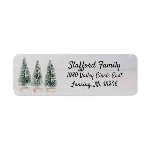 Bottle Brush Trees, Schneeflocken, Miniaturadresse (Vorne)