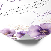 Bottle Chug Beer Lila Butterfly Baby Showspiel Poster (Ecke)