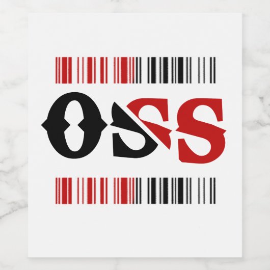 bottle label - oss bjj weinetikett (Einzelnes Label)