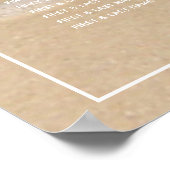 Bottle On Beach Sand Hochzeitskarte Poster (Ecke)