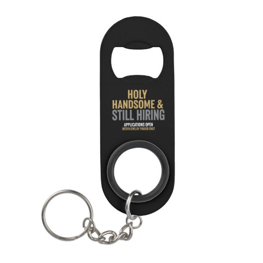 Bottle Opener Keychain For Single Christian Men Mini Flaschenöffner (Vorderseite)
