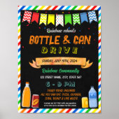 Bottle und Can Fundraising Drive Schulvorlage Poster (Vorne)