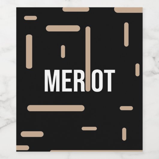 Bottle vine merlot desing weinetikett (Einzelnes Label)