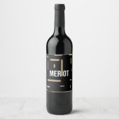 Bottle vine merlot desing weinetikett (Vorderseite)