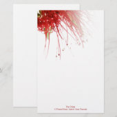 Bottlebrush Blume Stationery Briefpapier (Vorne/Hinten)